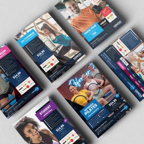 Genesis Fitness Melton brand and collateral refresh by Double-E Design